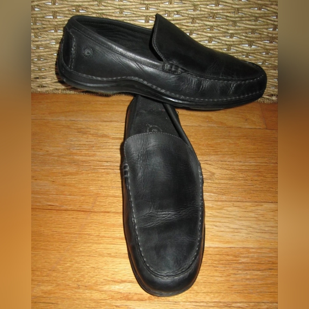 ROCKPORT K51242 MEN'S BLACK LEATHER MOC TOE COMFORT SLIP-ON LOAFERS SIZE 13 M